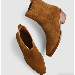 Madewell Ingrid Chelsea Boot 11 Tan Acorn NWT Ankle Booties NX772 Western Heel